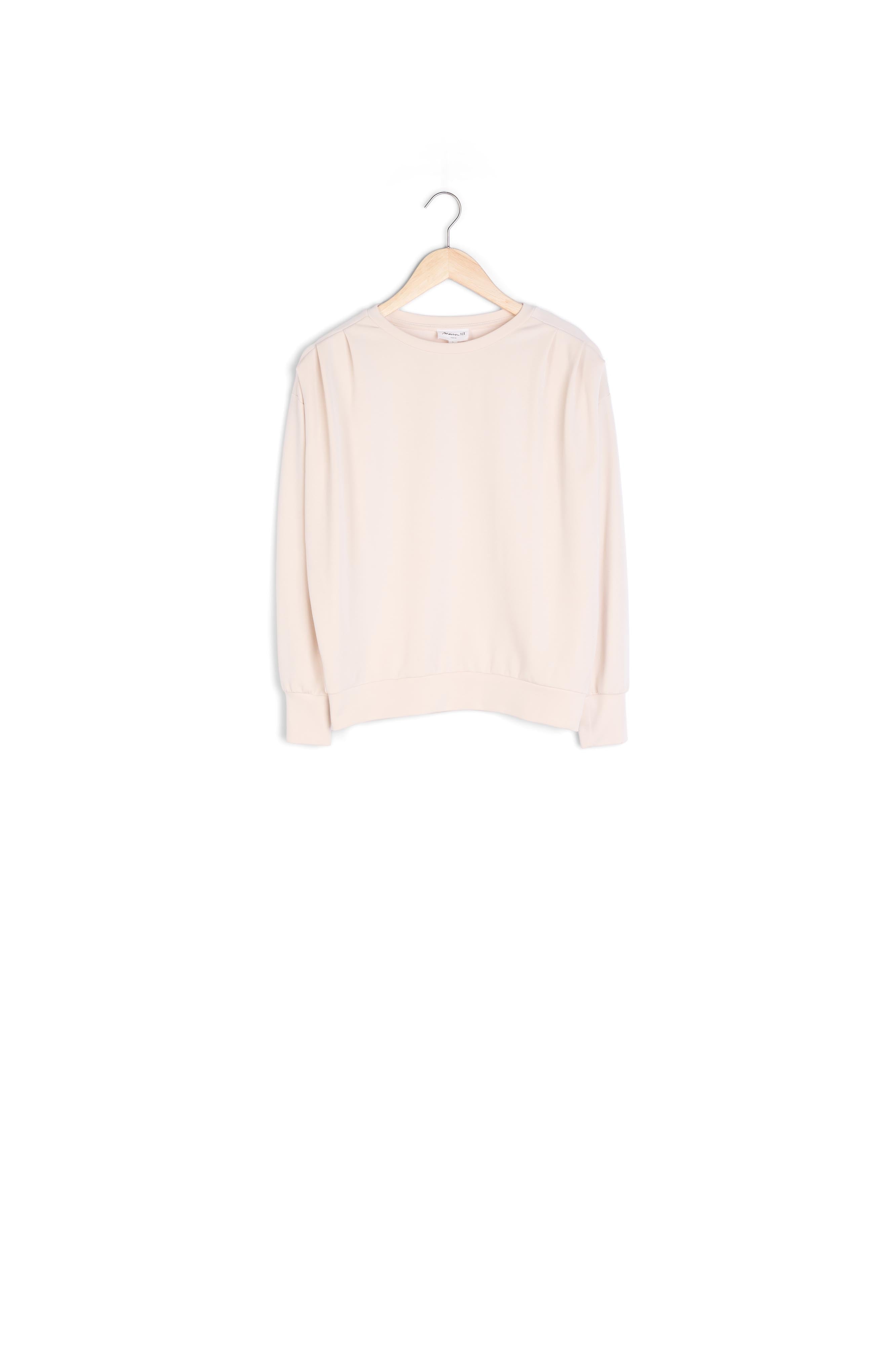 Sweat-shirt léger à épaulettes ivoire Fire Faume - seconde main