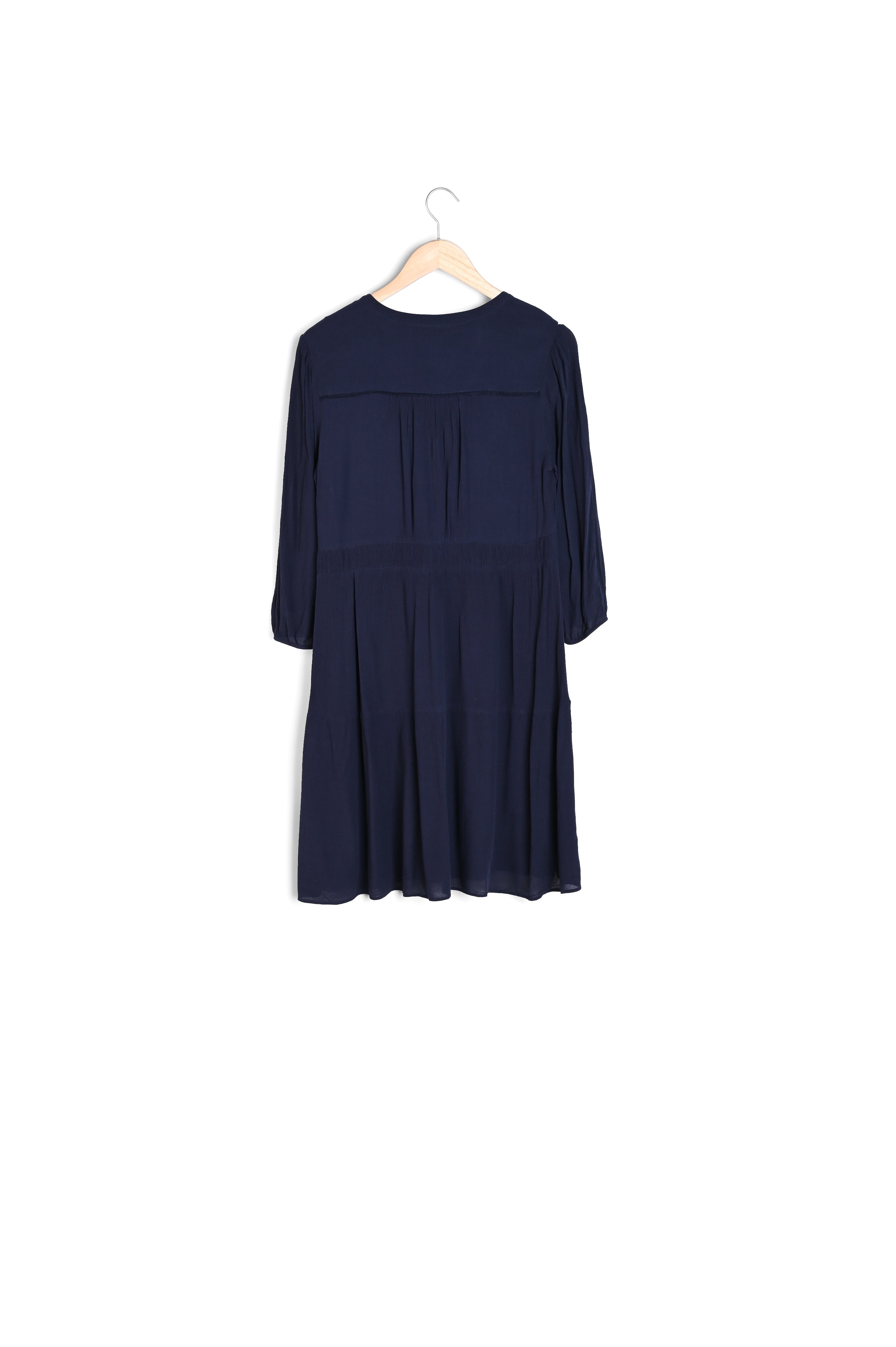 Robe en crêpe marine Minette Faume - seconde main