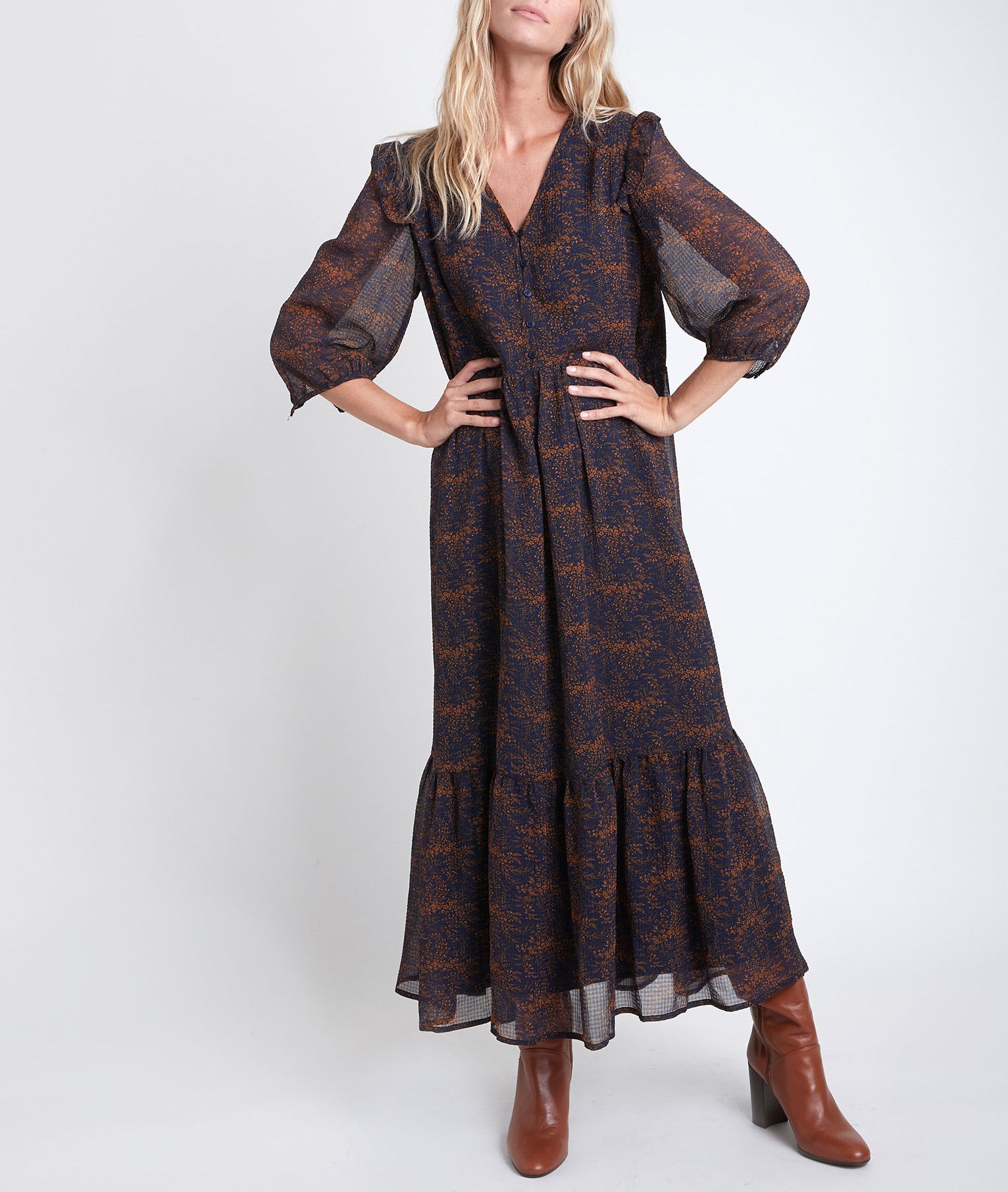 Robe longue imprimée Claire Faume - seconde main