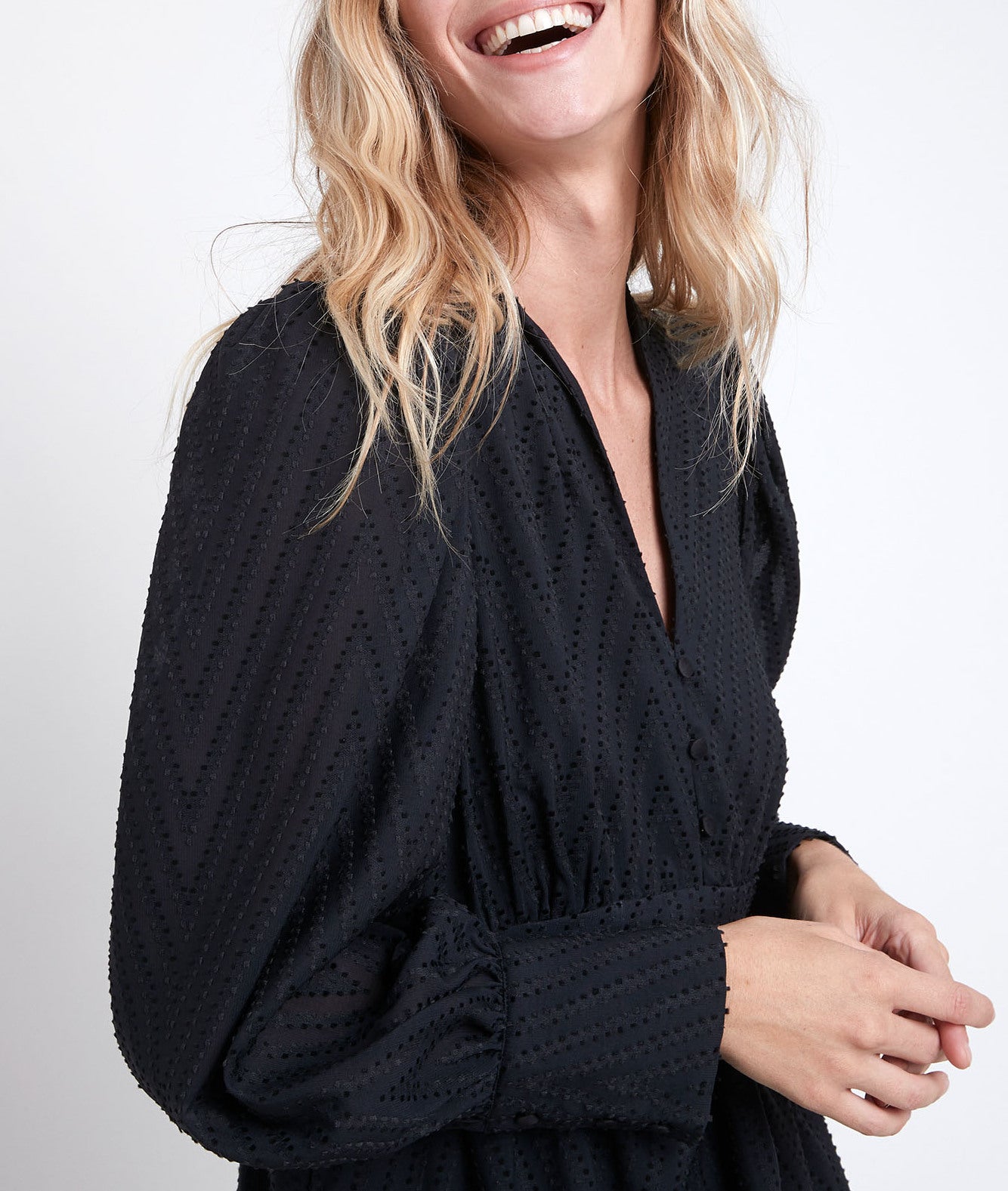 Robe dansante aux manches bouffantes Corinne Faume - seconde main