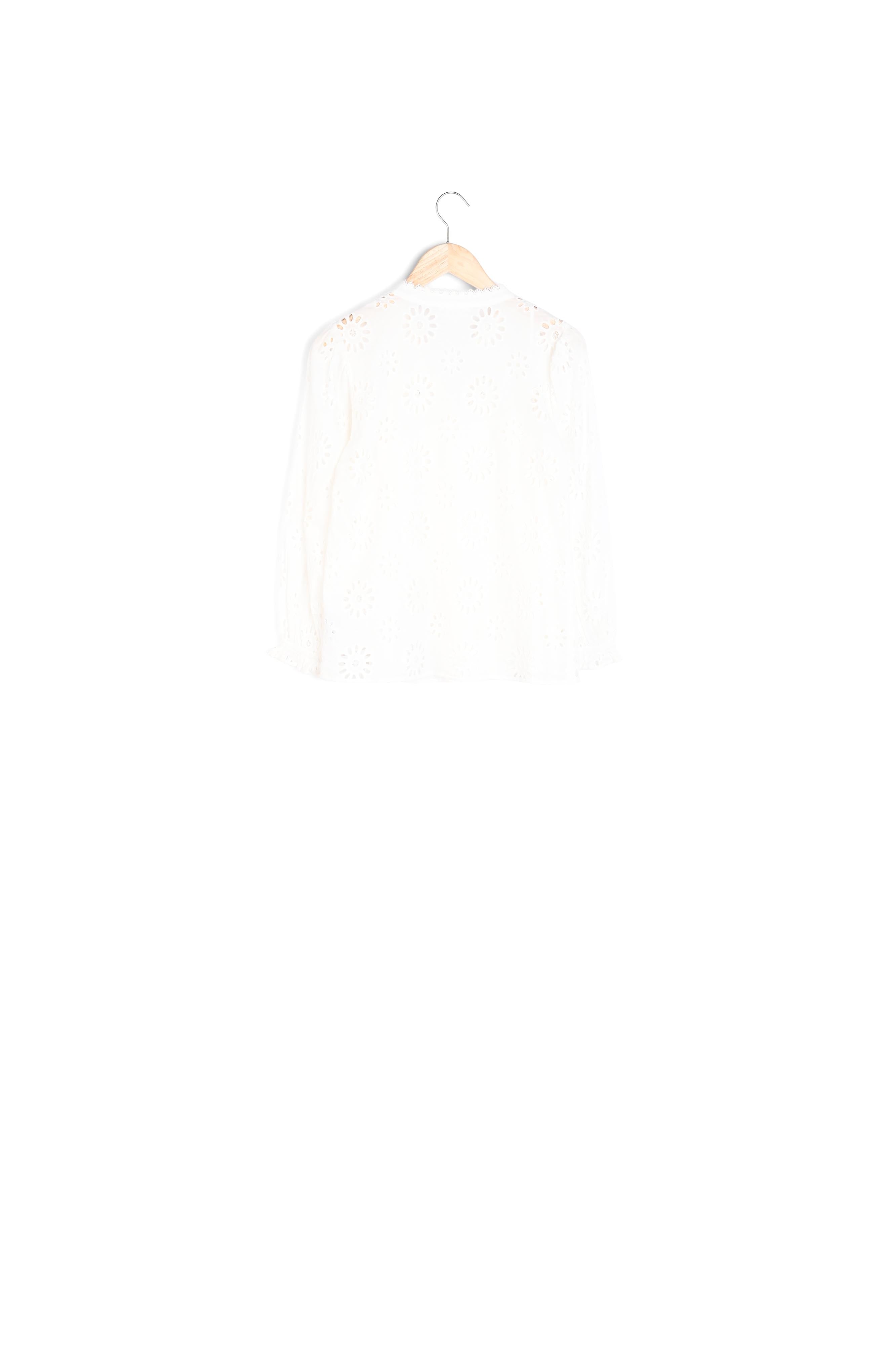 Chemise en coton ajouré blanc Louise Faume - seconde main