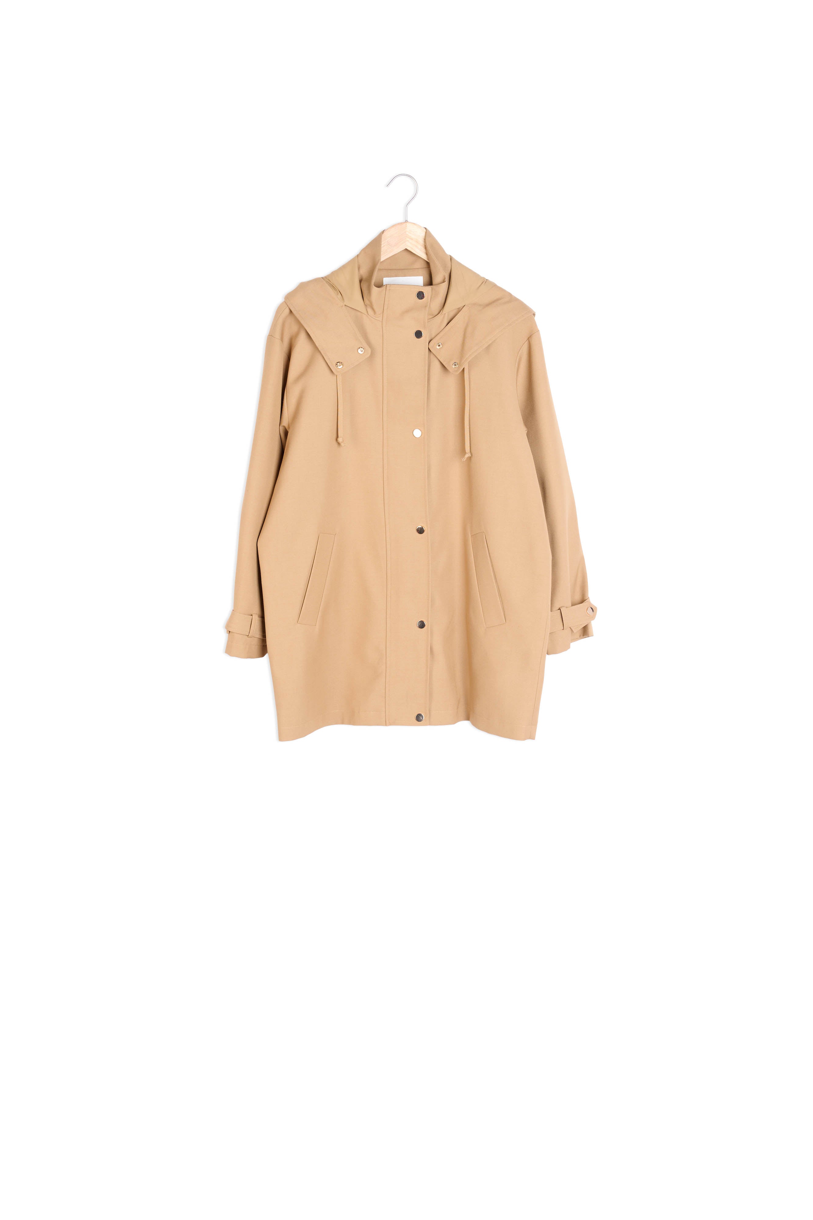 Parka courte à capuche beige Madison Faume - seconde main