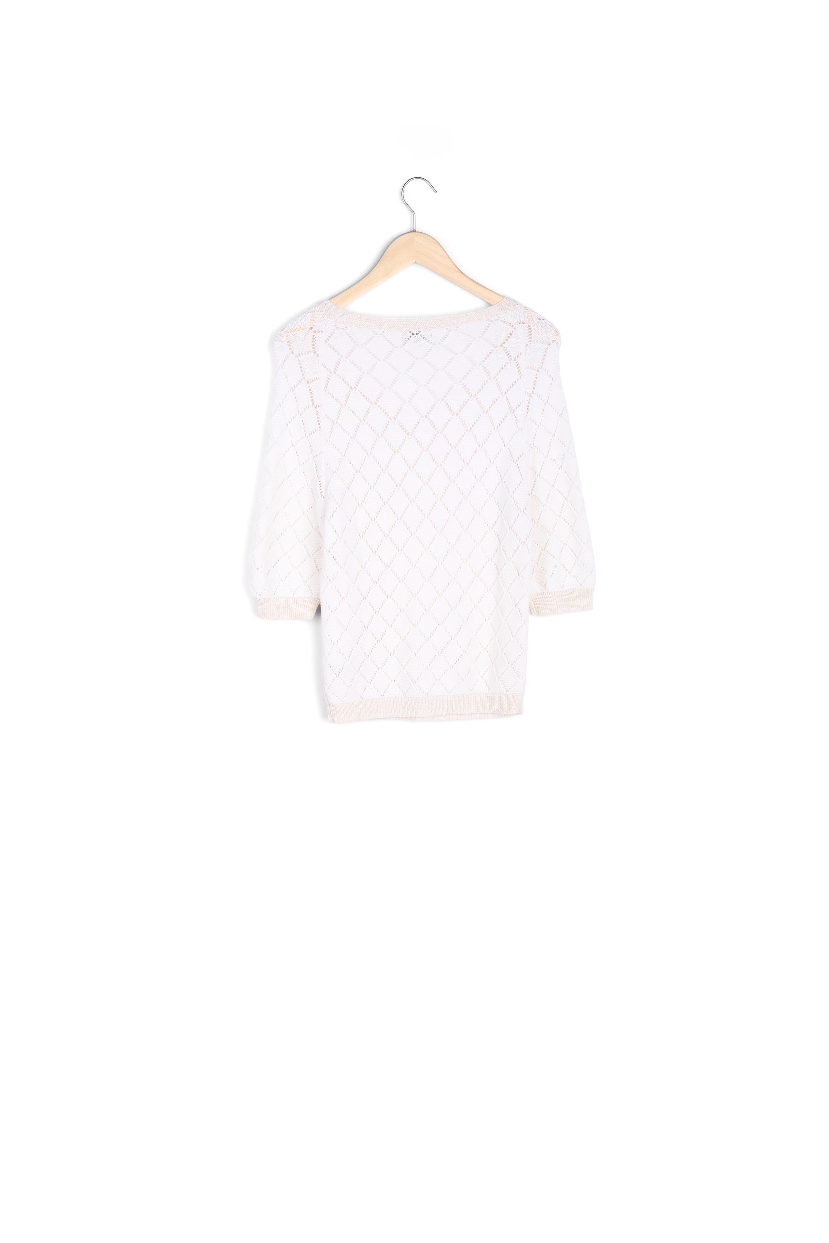 Pull crème ajouré Aquarelle Faume - seconde main
