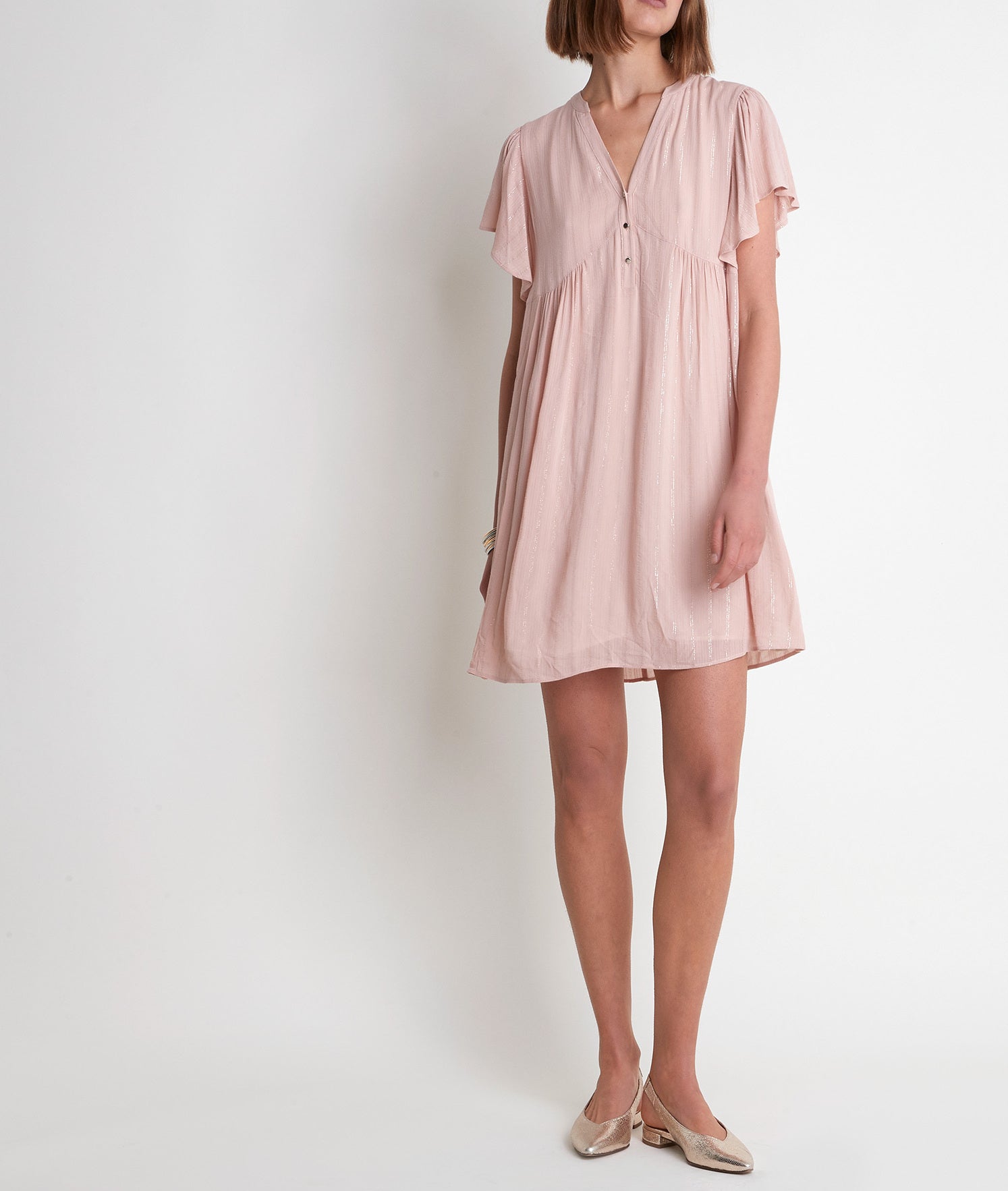 Robe trapèze blush Callo Faume - seconde main