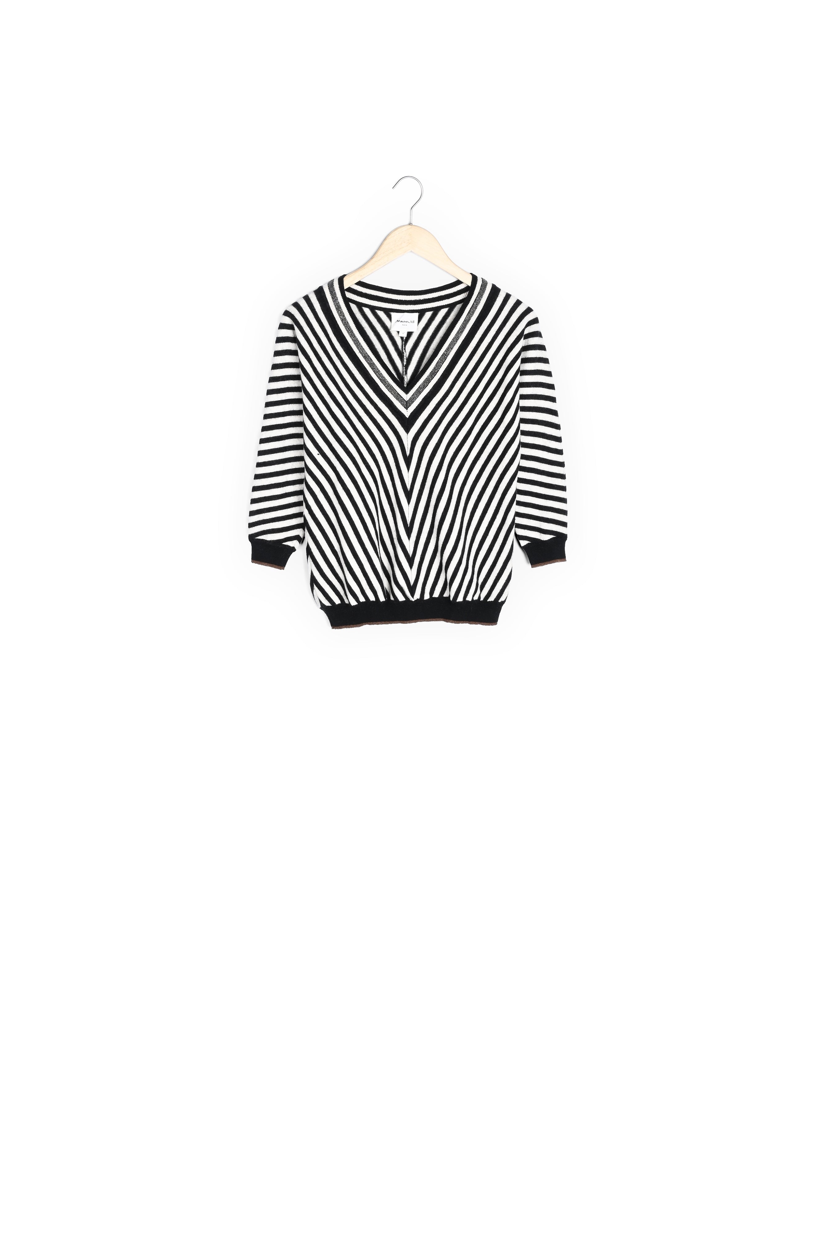 Pull rayé col V Dollar Faume - seconde main