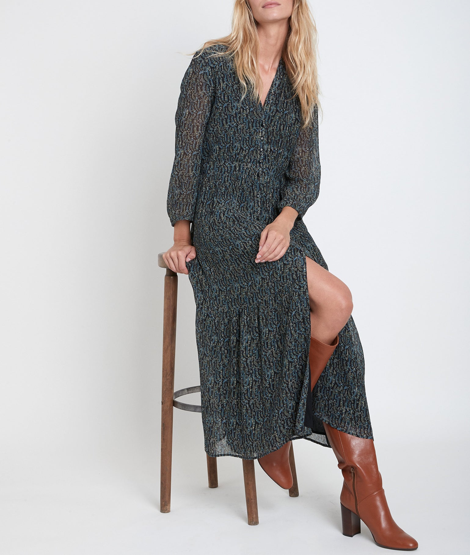 Robe longue imprimée Carola Faume - seconde main