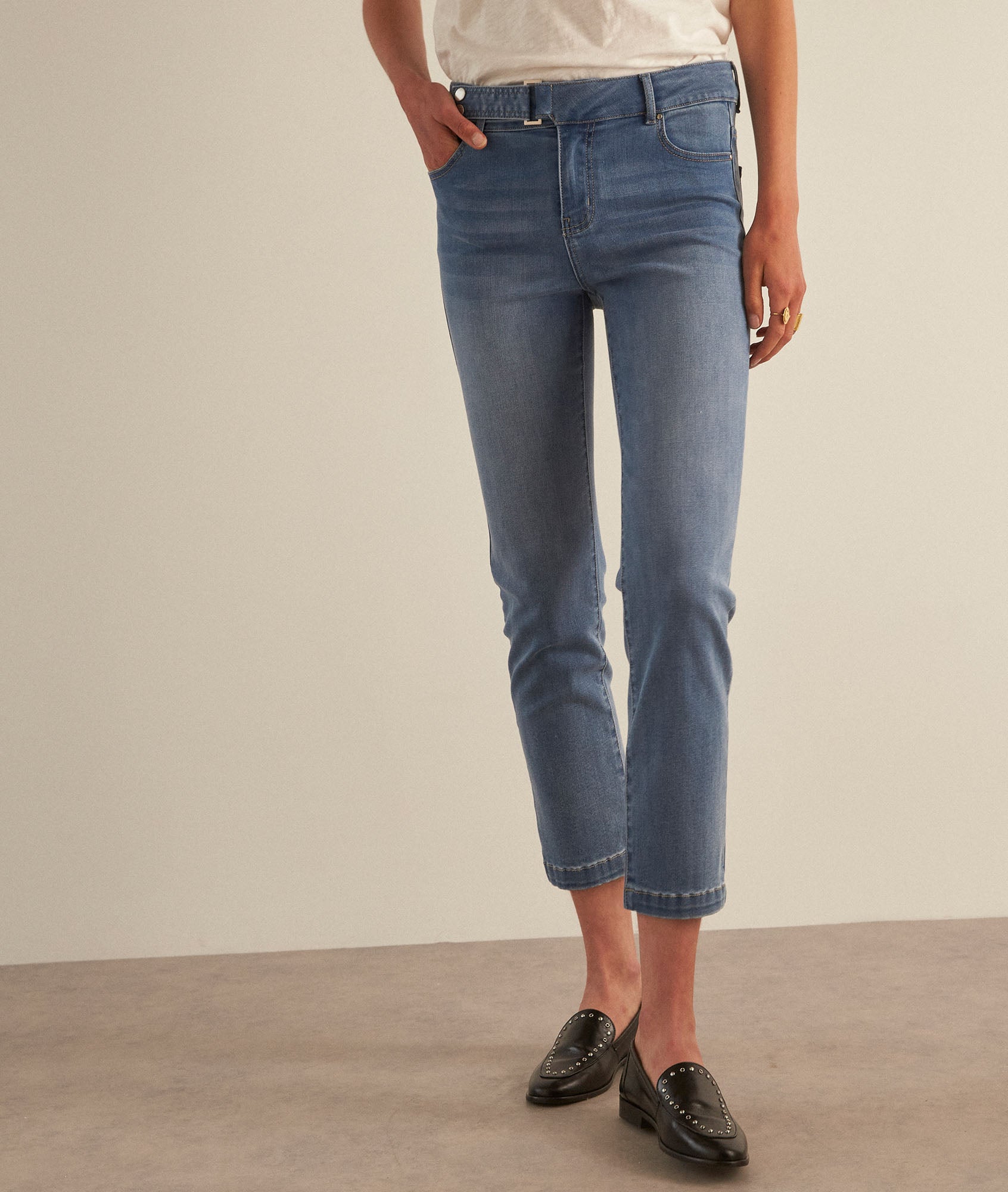 Jean droit en denim clair PALMYRE Faume - seconde main