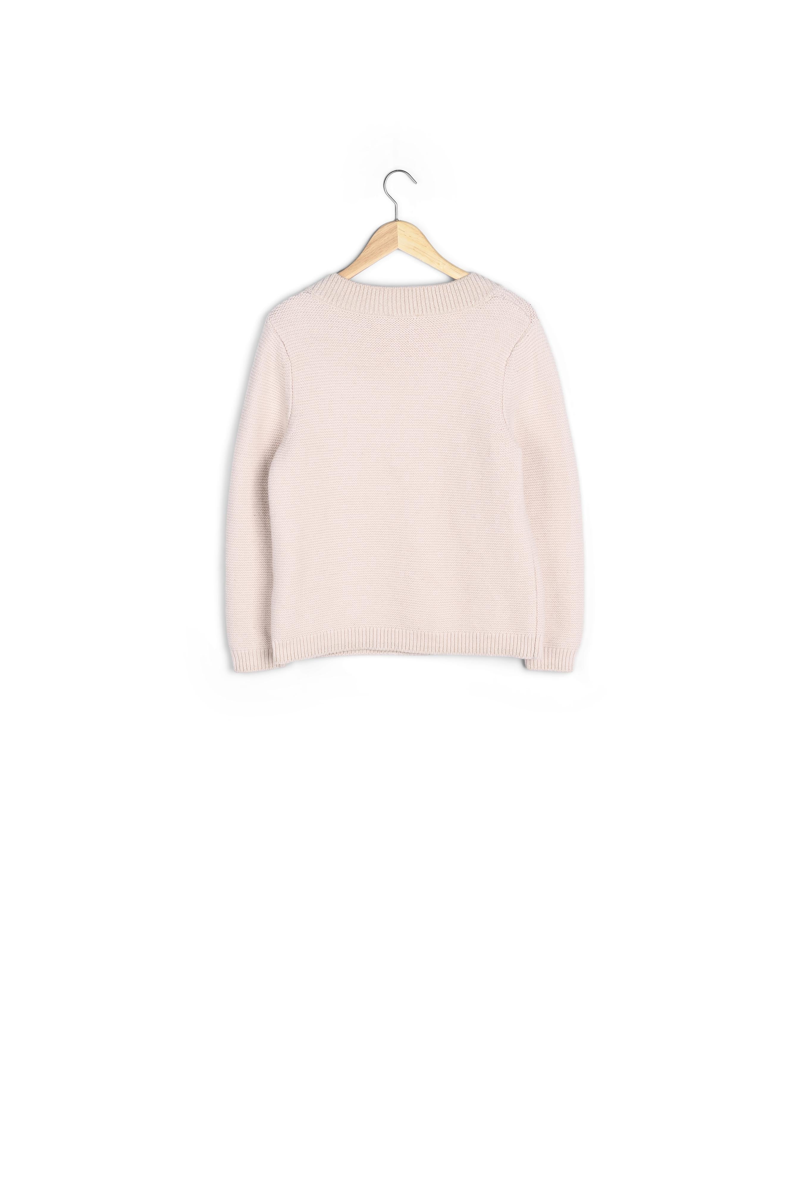 Pull nude col V Fil Faume - seconde main
