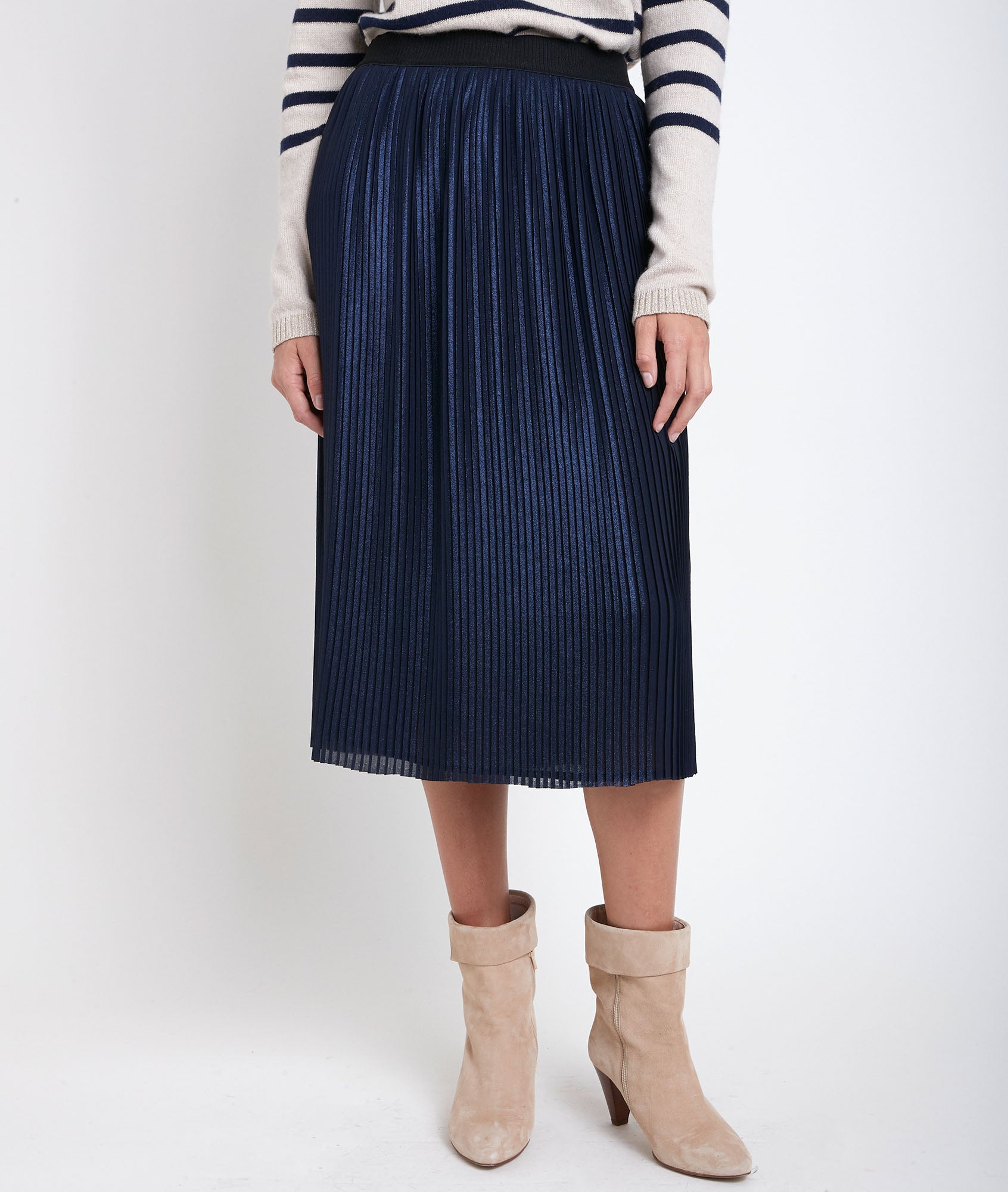 Jupe plissée brillante Gabrielle Faume - seconde main