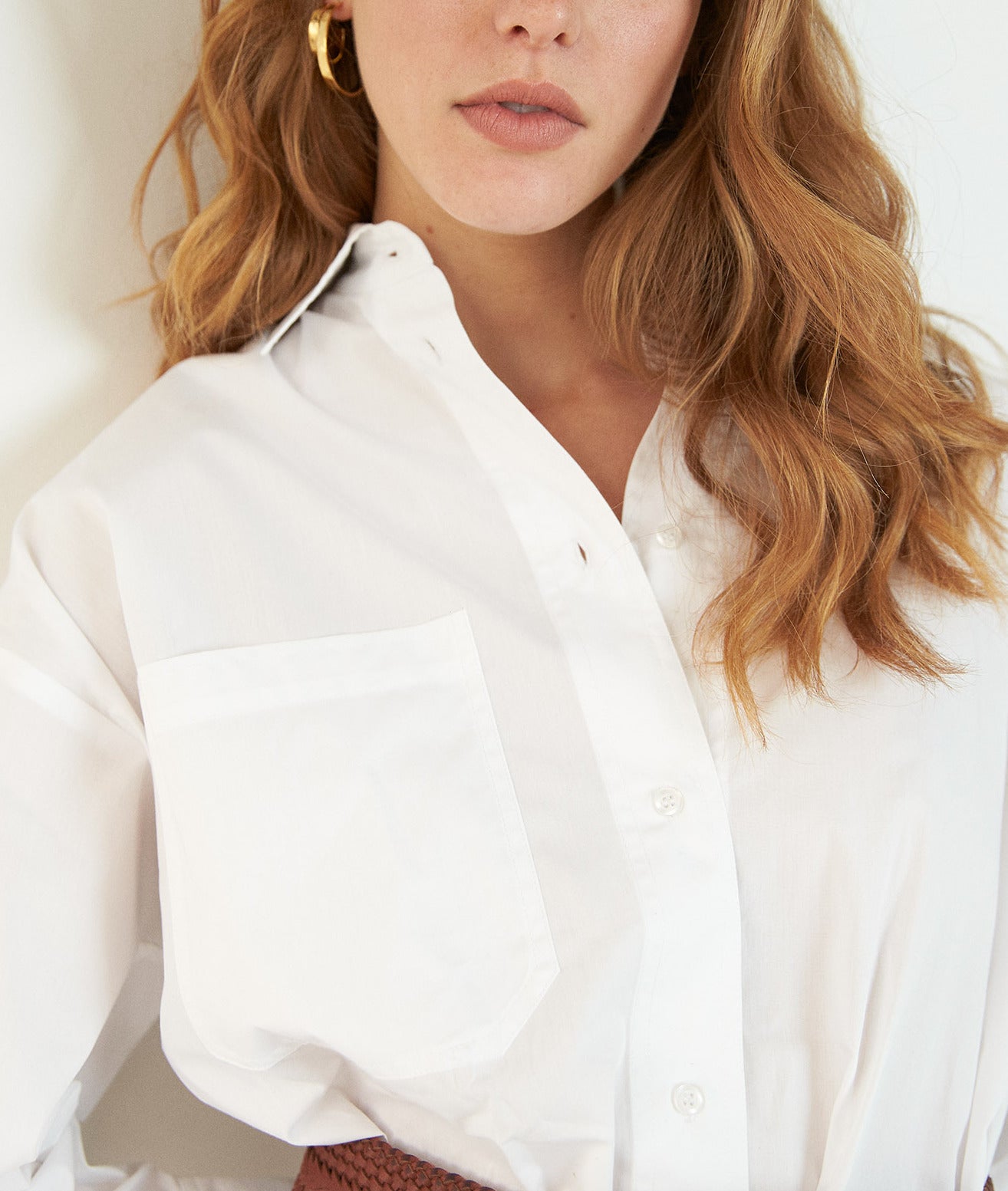 Robe chemise en coton blanc Hoberte Faume - seconde main