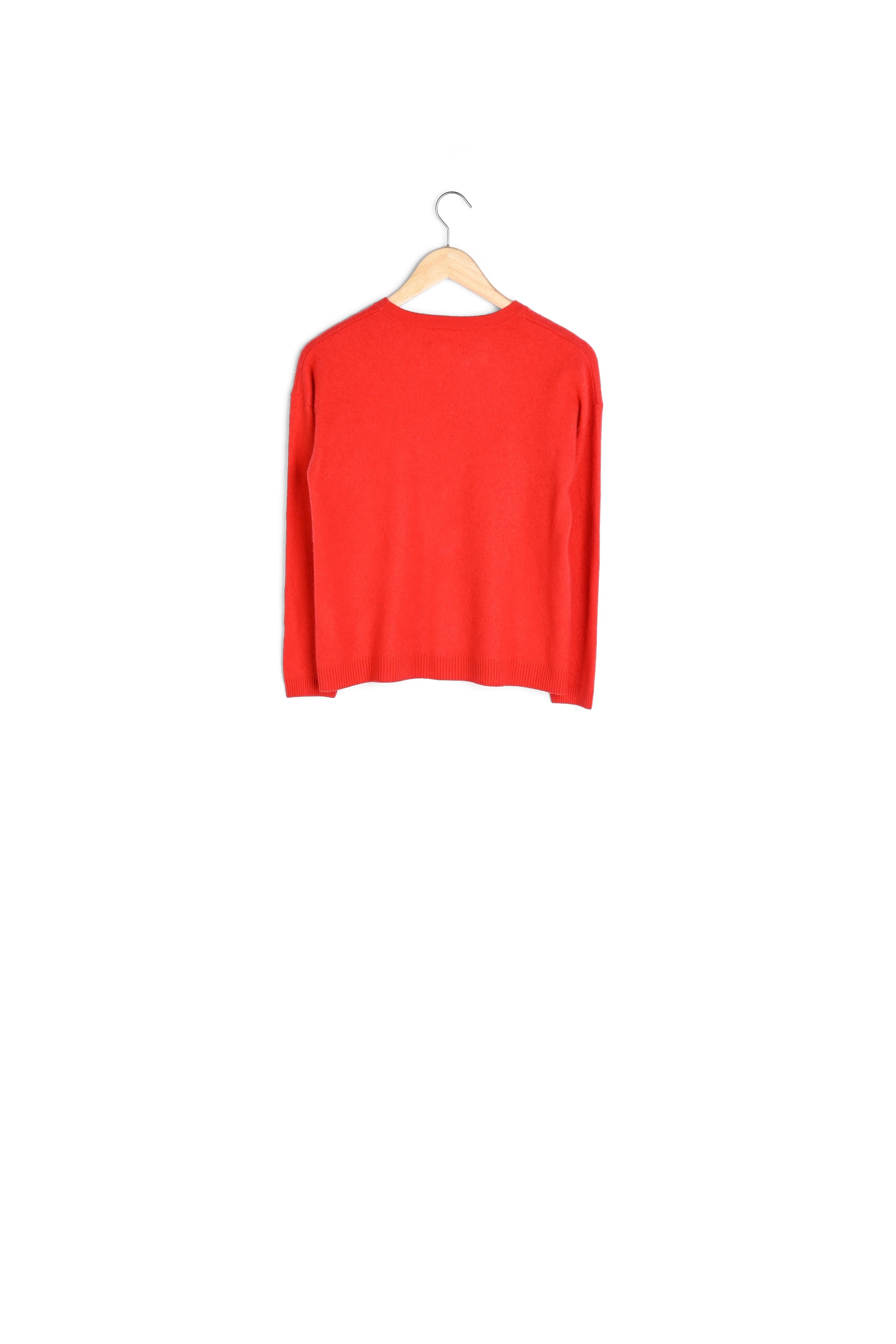 Pull en cachemire recyclé rouge Timeo Faume - seconde main