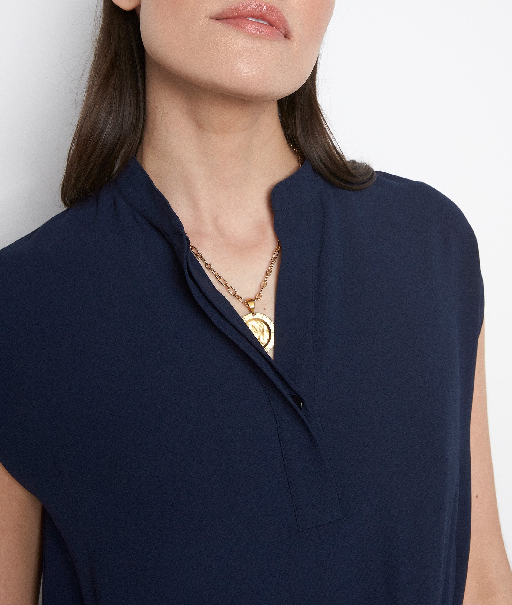 Robe plissée tye and dye marine Nadia Faume - seconde main