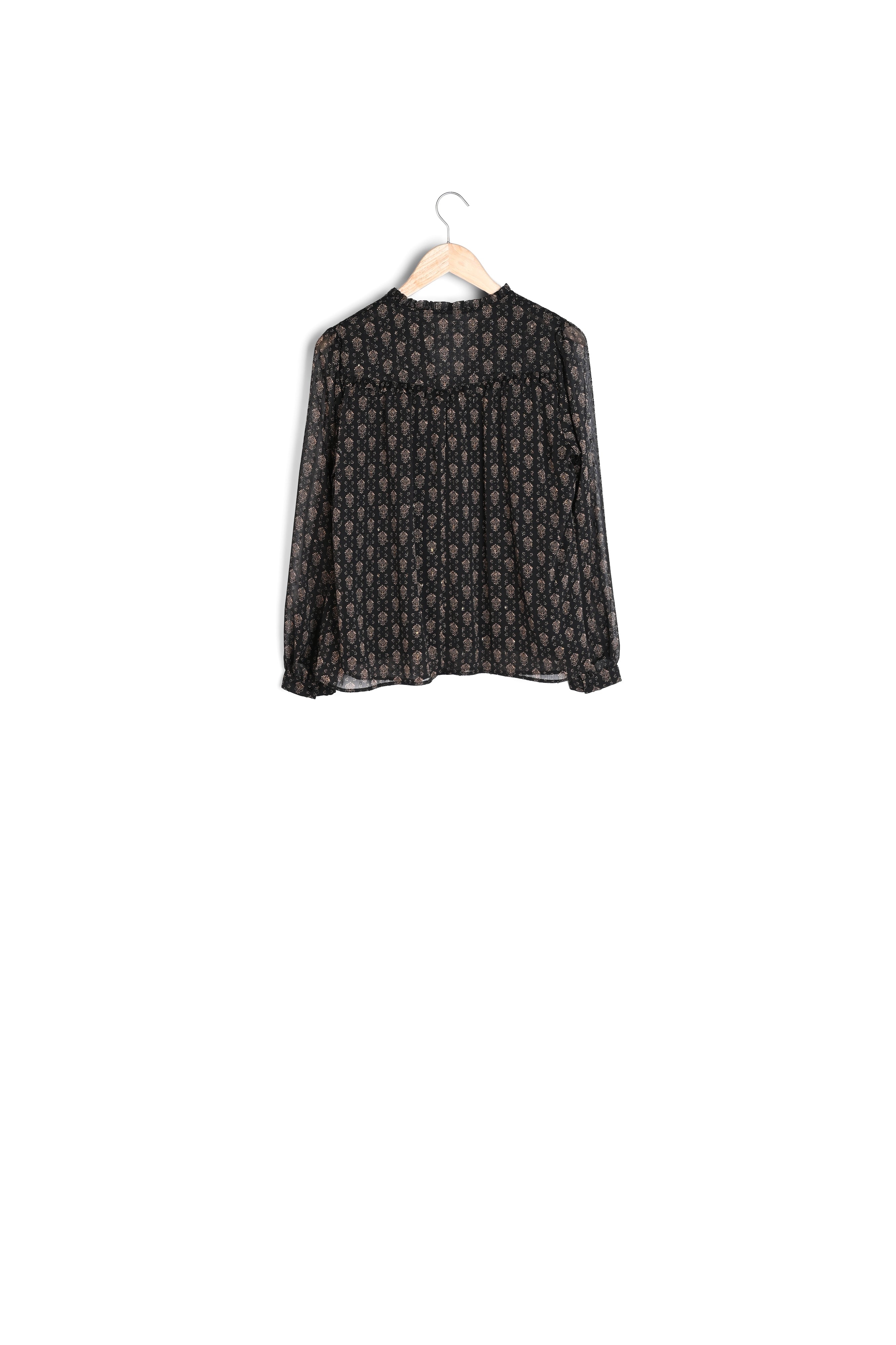 Blouse dorée imprimée Jen Faume - seconde main