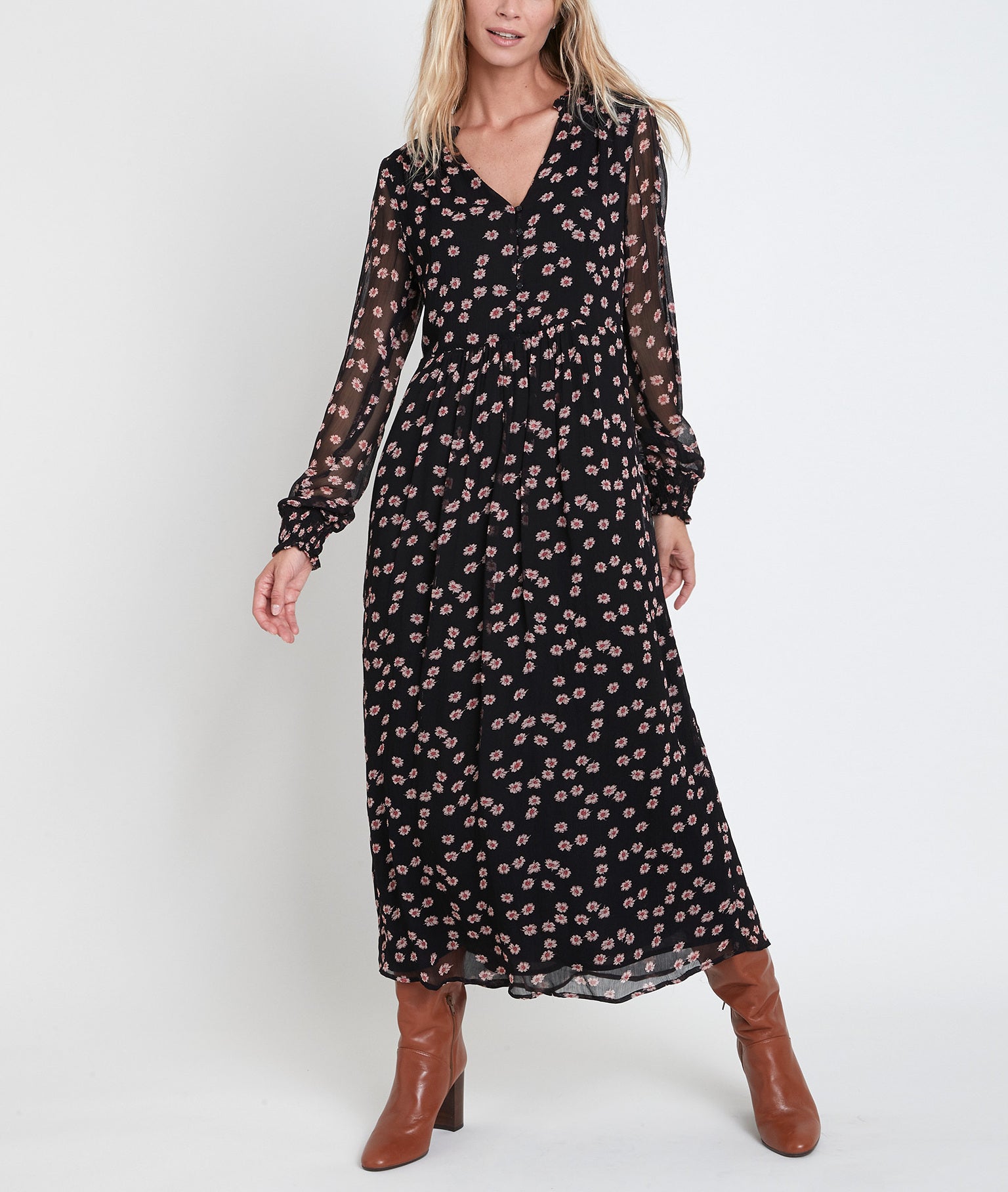 Robe longue imprimée Namika Faume - seconde main