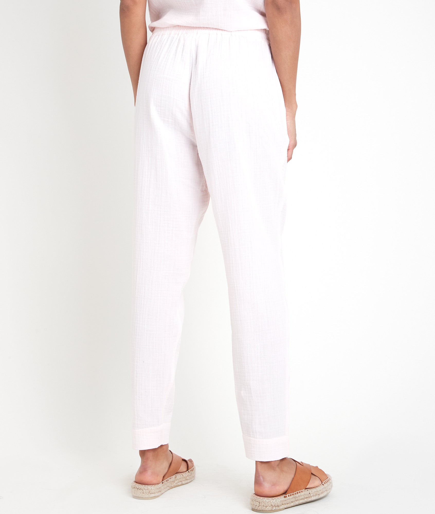 Pantalon en coton cigarette poudré Frahim Faume - seconde main