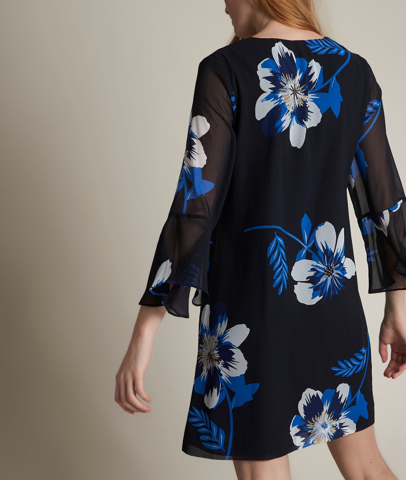 Robe imprimée marine Astrid Faume - seconde main